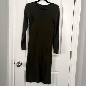 Button- skirt Sweater Dress